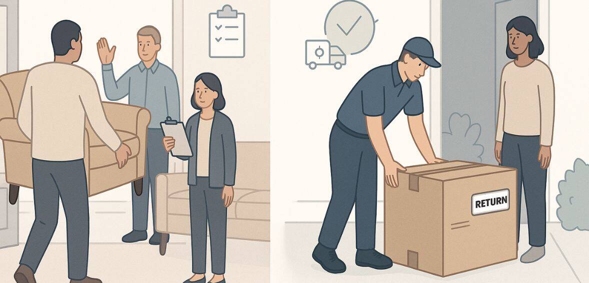 In-Store vs Online Furniture Return Management